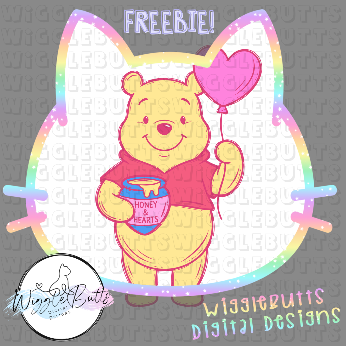Honey Bear Valentine's Day ClipArt Piece