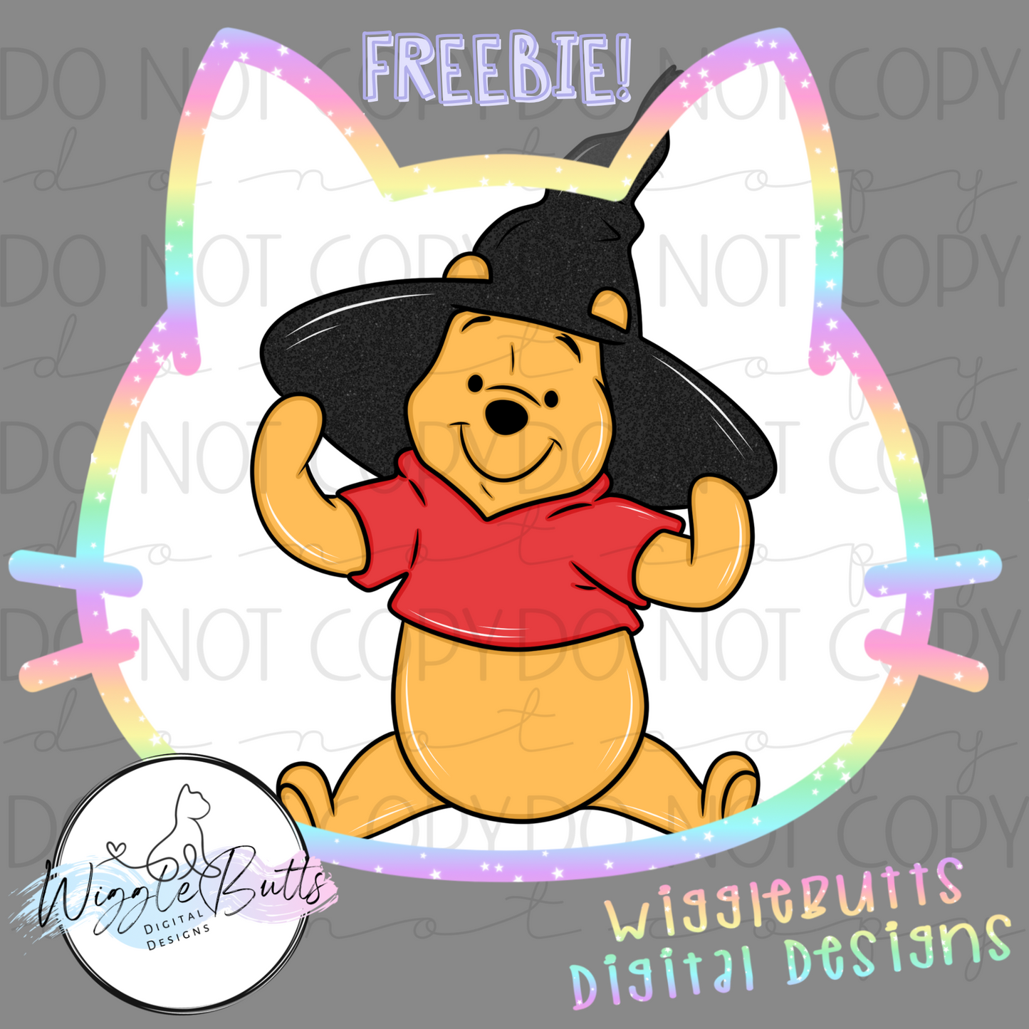 Honey Bear Witch Halloween ClipArt Piece