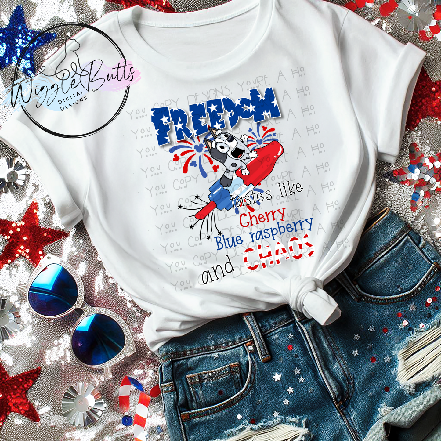 Dogs Puppy 4th of July Rocket Pop PNG Design