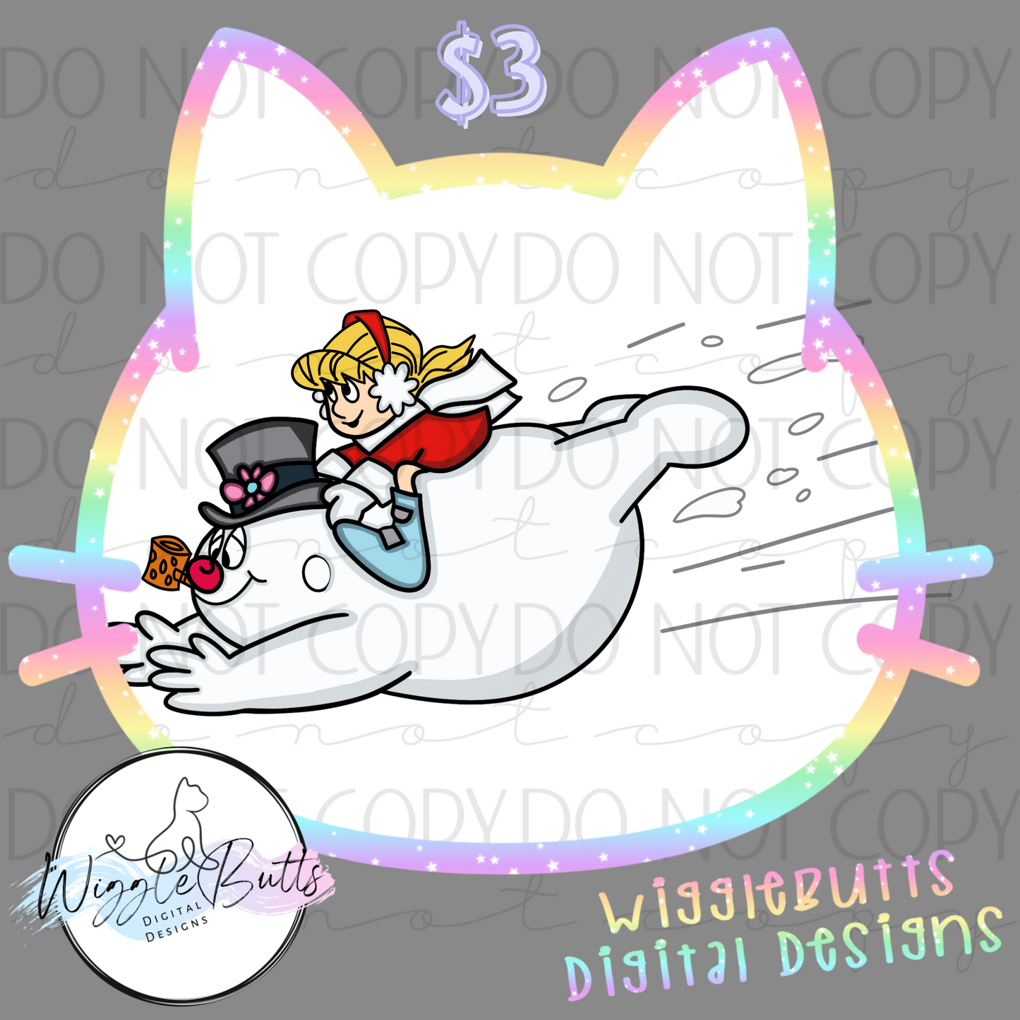 Snowman Christmas ClipArt Piece