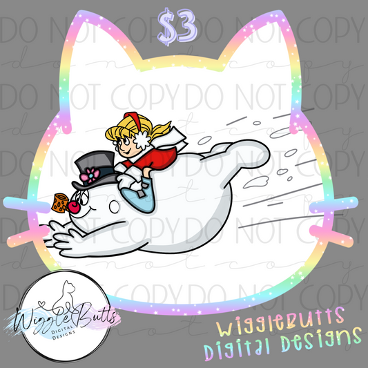 Snowman Christmas ClipArt Piece