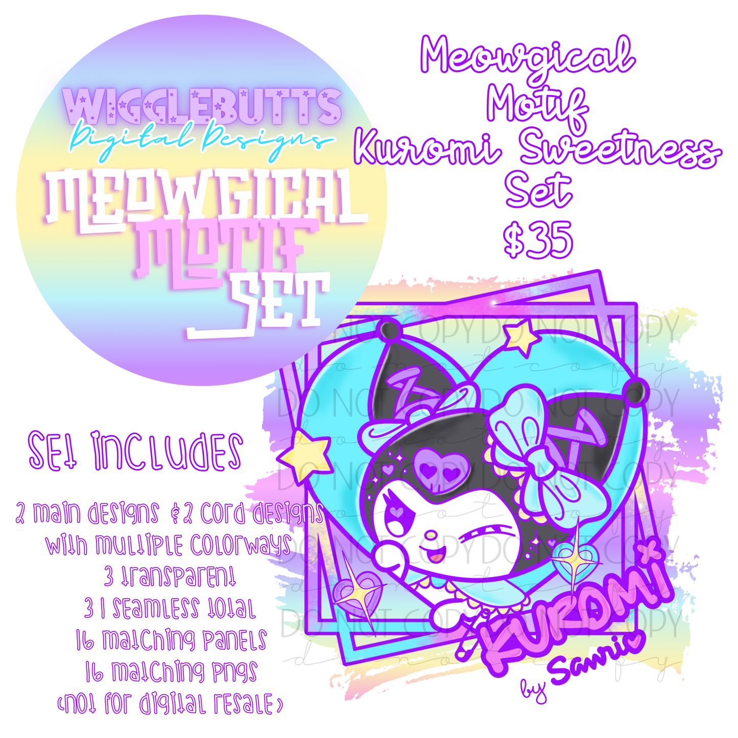 Kitty Friends Sweetness Meowgical Motif Set