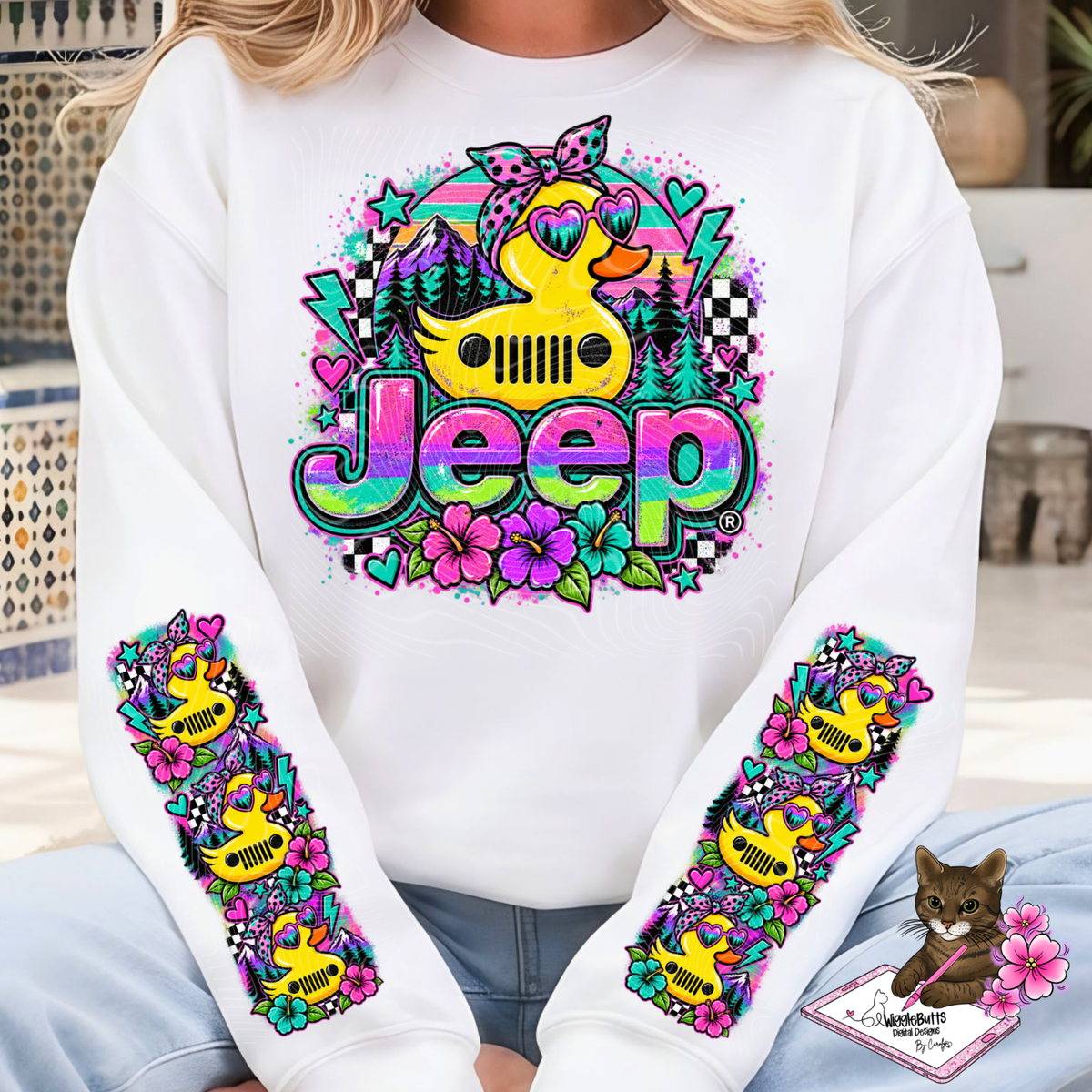 Off Road Ducks PNG Design and Matching PNG Sleeve Design