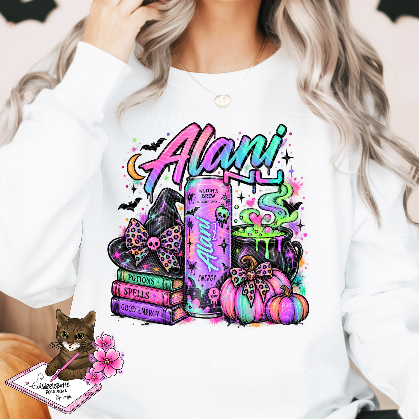 Energy Drink Witch Halloween Spooky PNG Design
