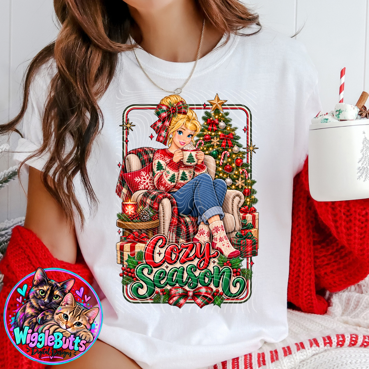 Blonde Princess Christmas PNG Design