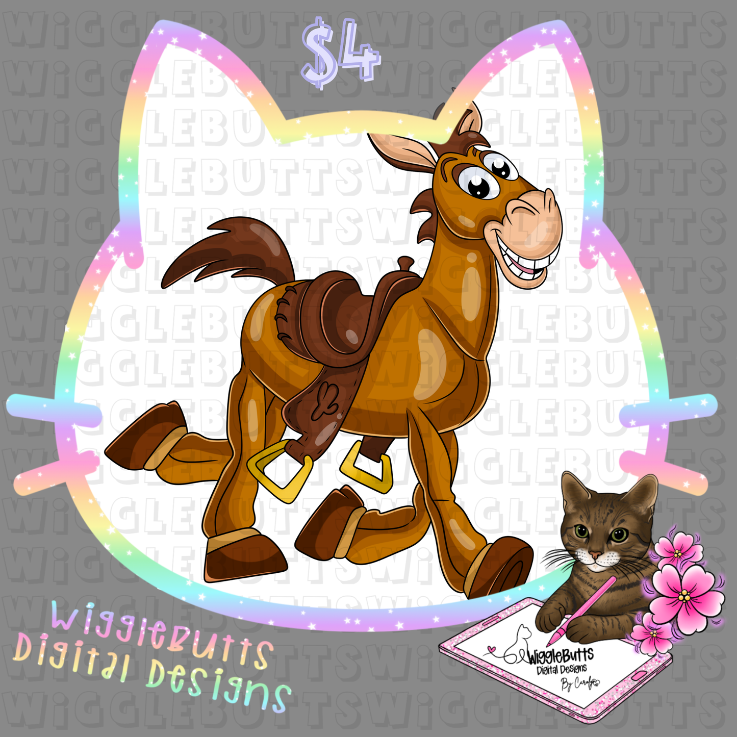 Toys Number 5 Horse ClipArt Piece