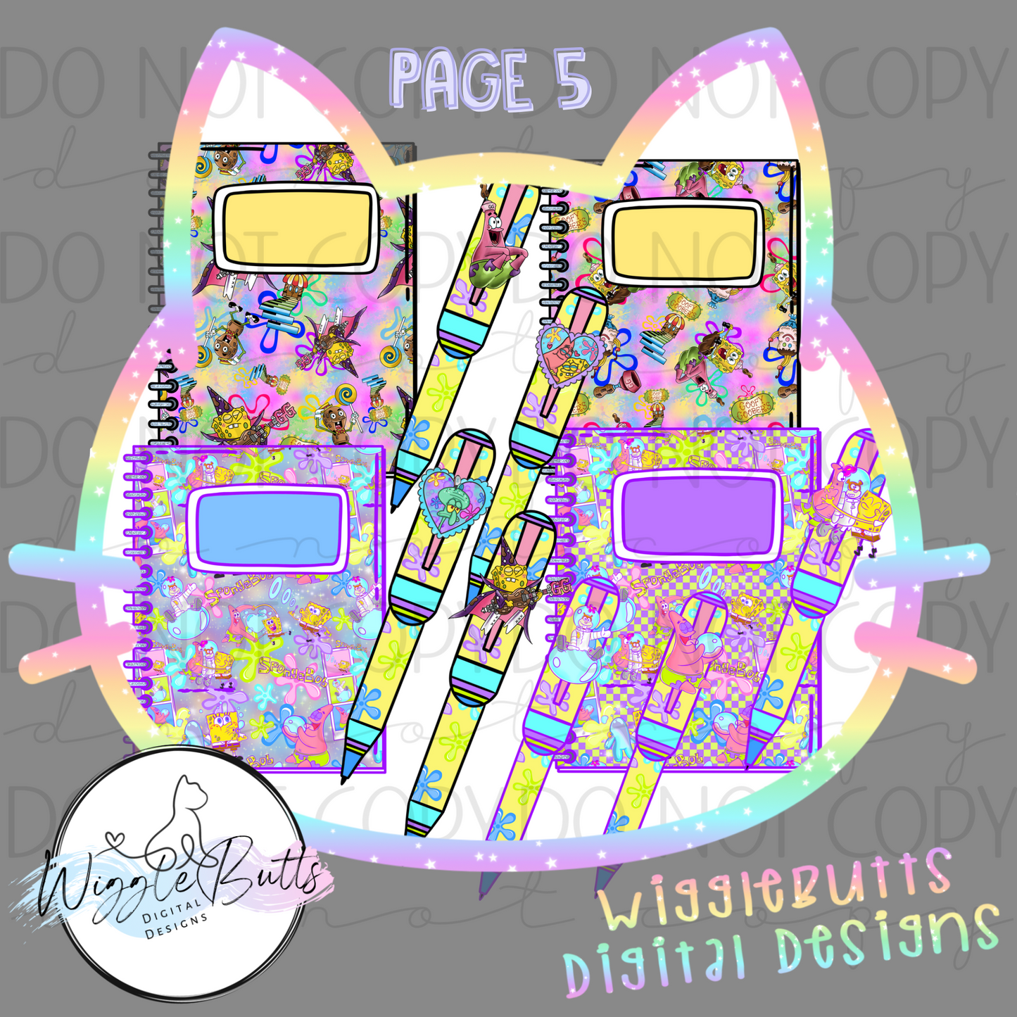 Character Back to School School Supply ClipArt Bundle