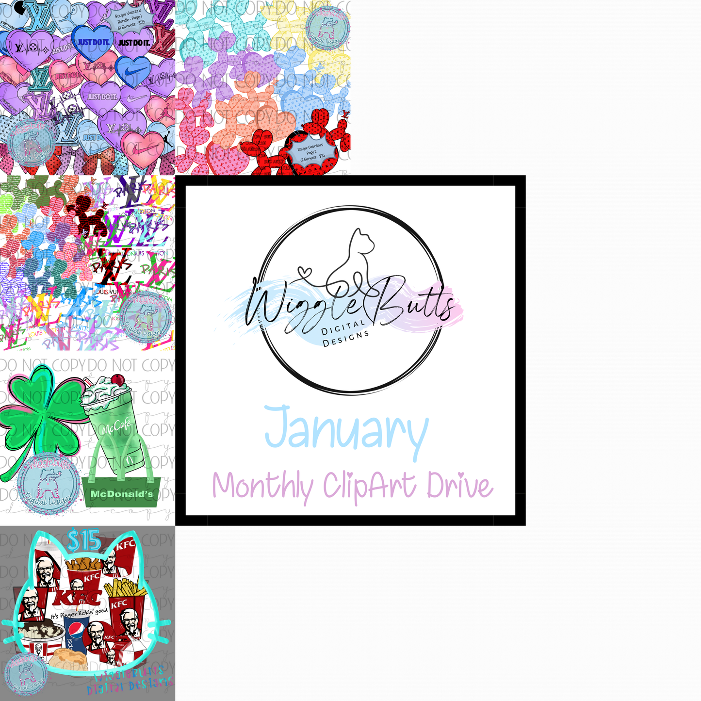 January 2025 Regular Monthly ClipArt Drive