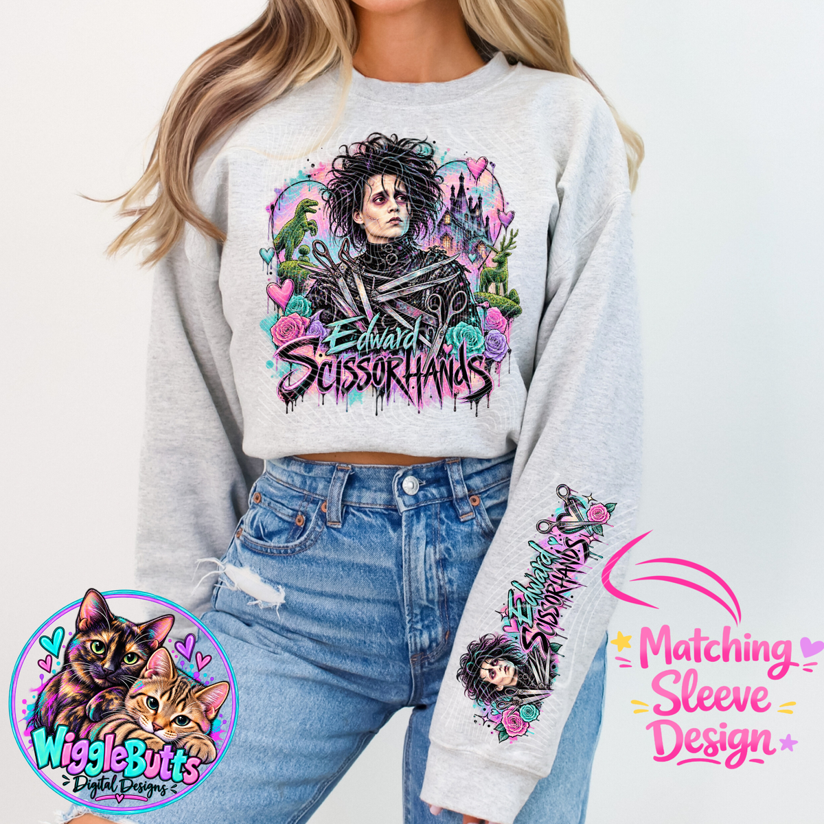 Classic Goth Romantic Comedy PNG Design