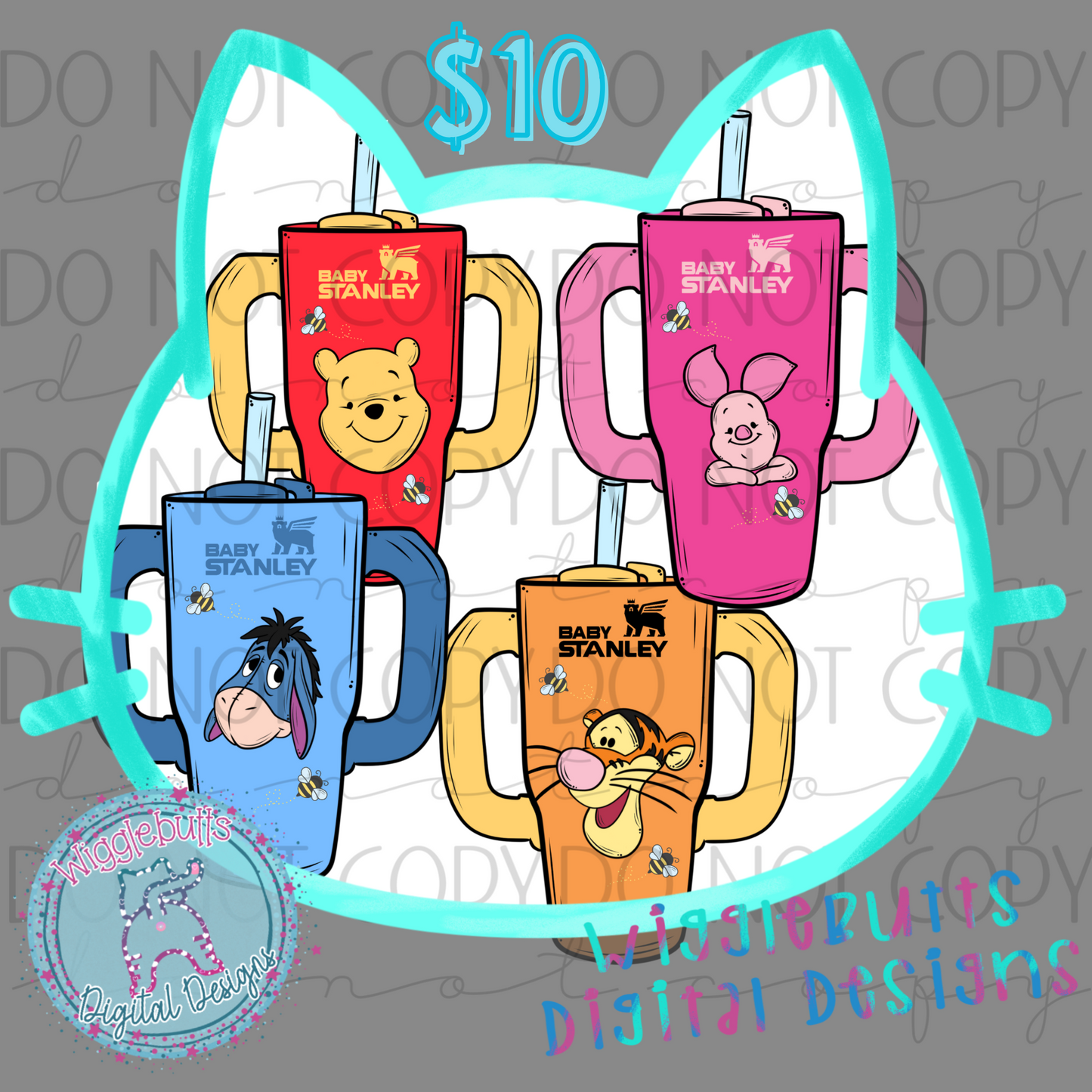 Bear Boujee Baby Cups ClipArt Bundle