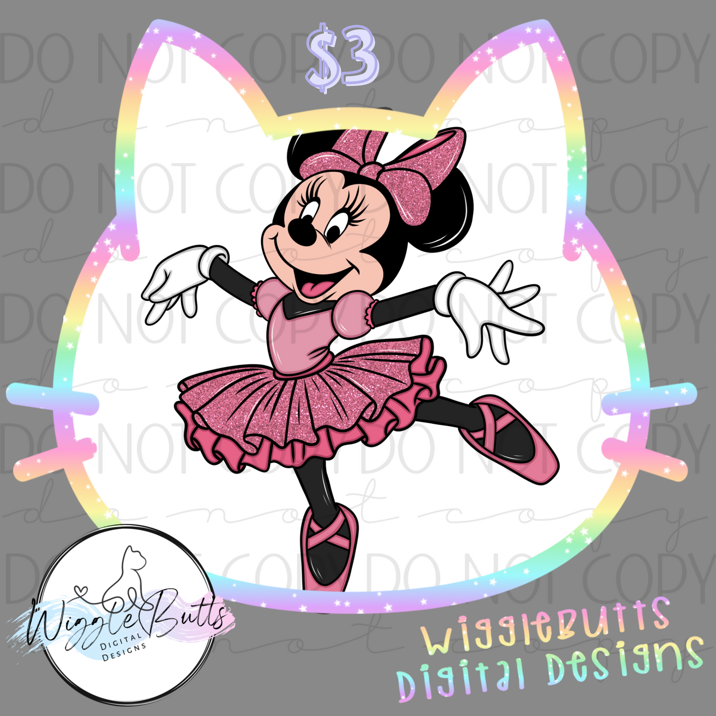 Mouse and Friends Ballerina ClipArt Piece
