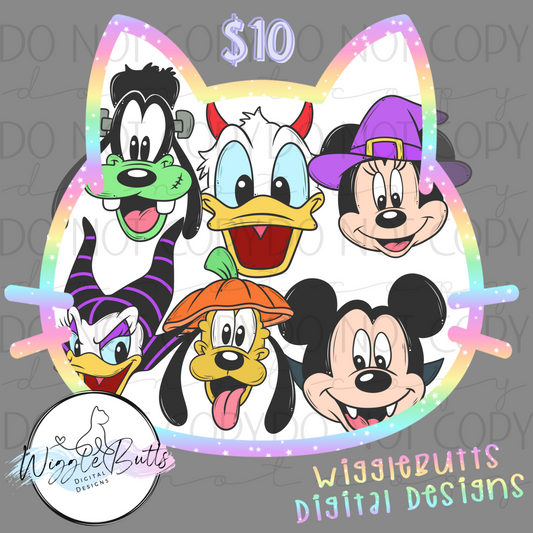 Mouse and Friends Halloween ClipArt Bundle