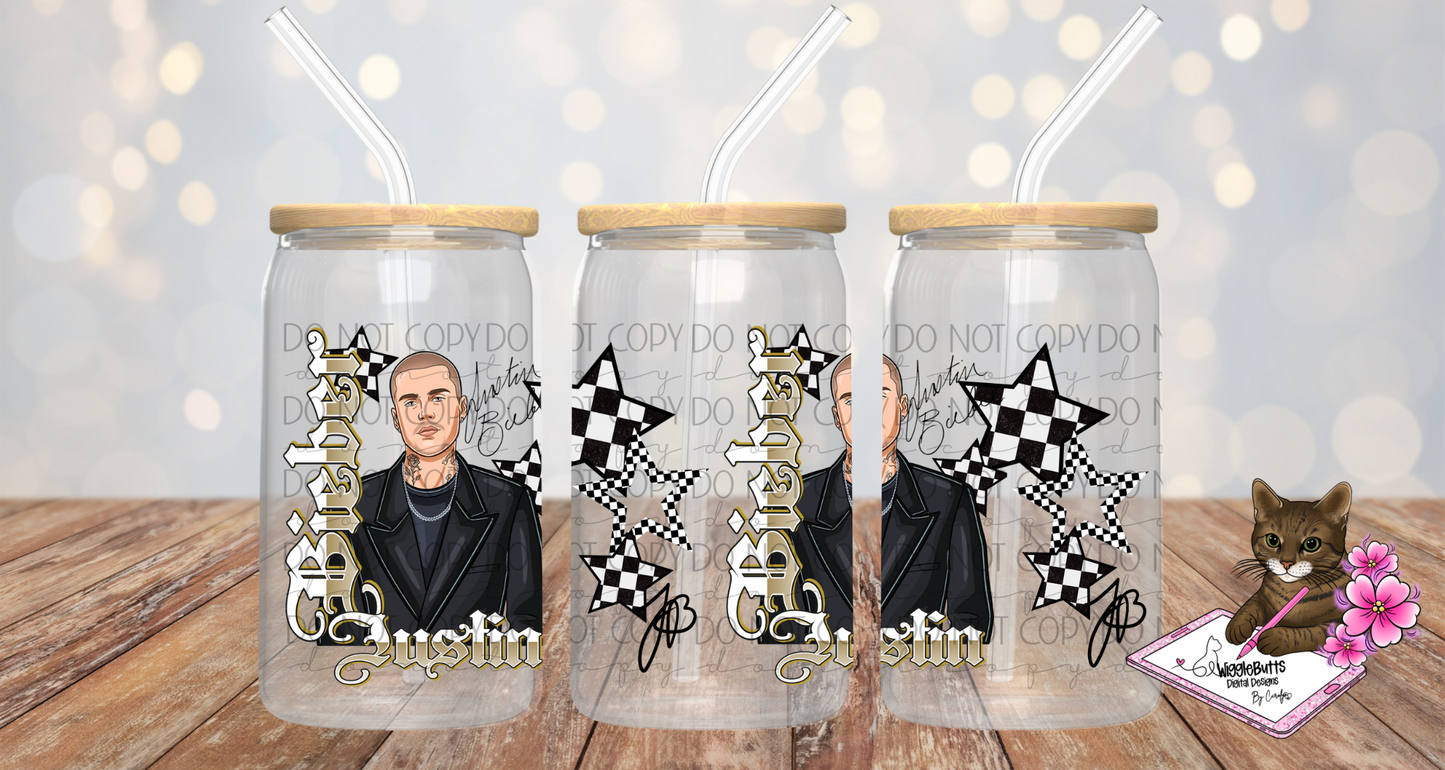 Pop Star 16oz Cup/Jar Wrap PNG Design