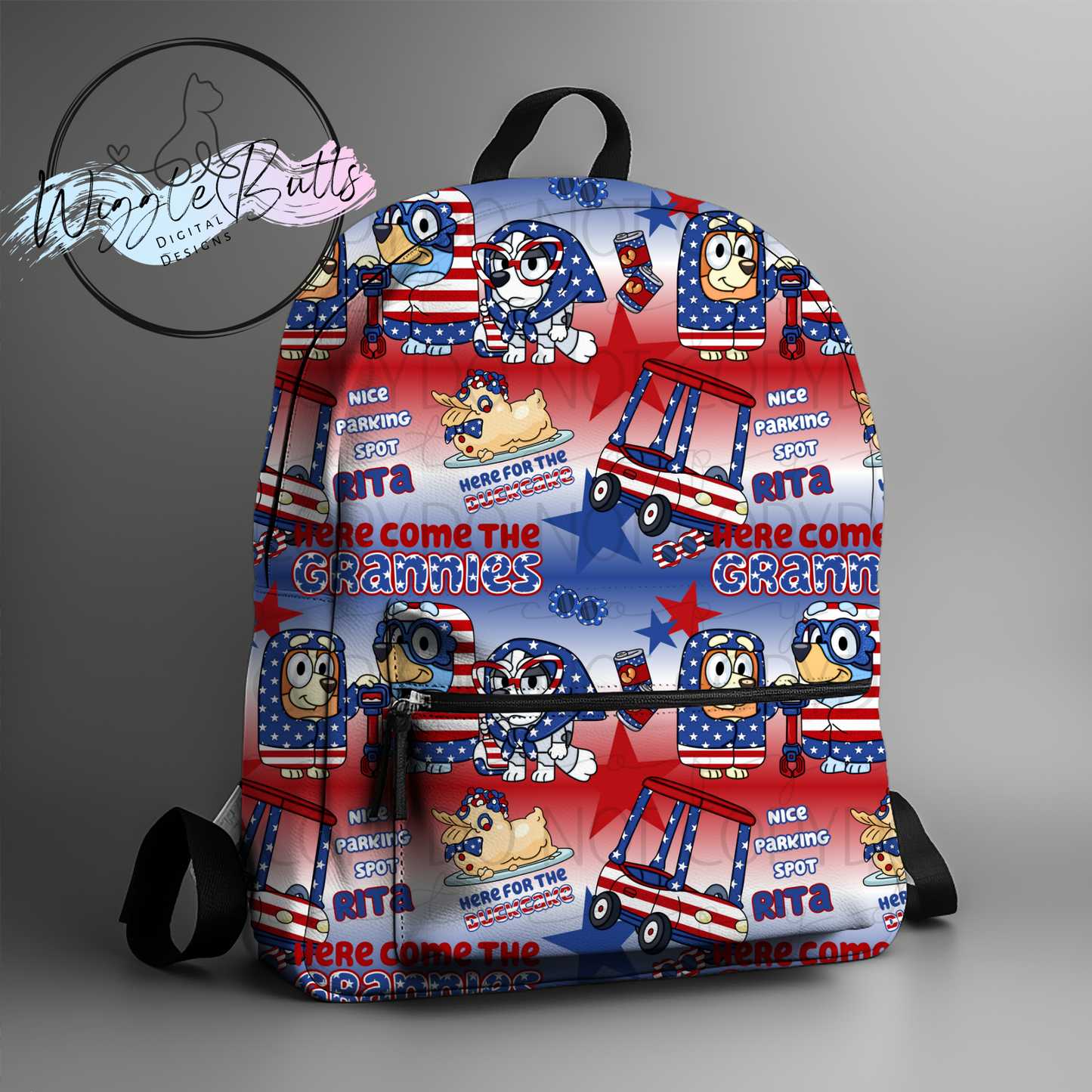 Dogs Puppy Grannies 4th of July Seamless file