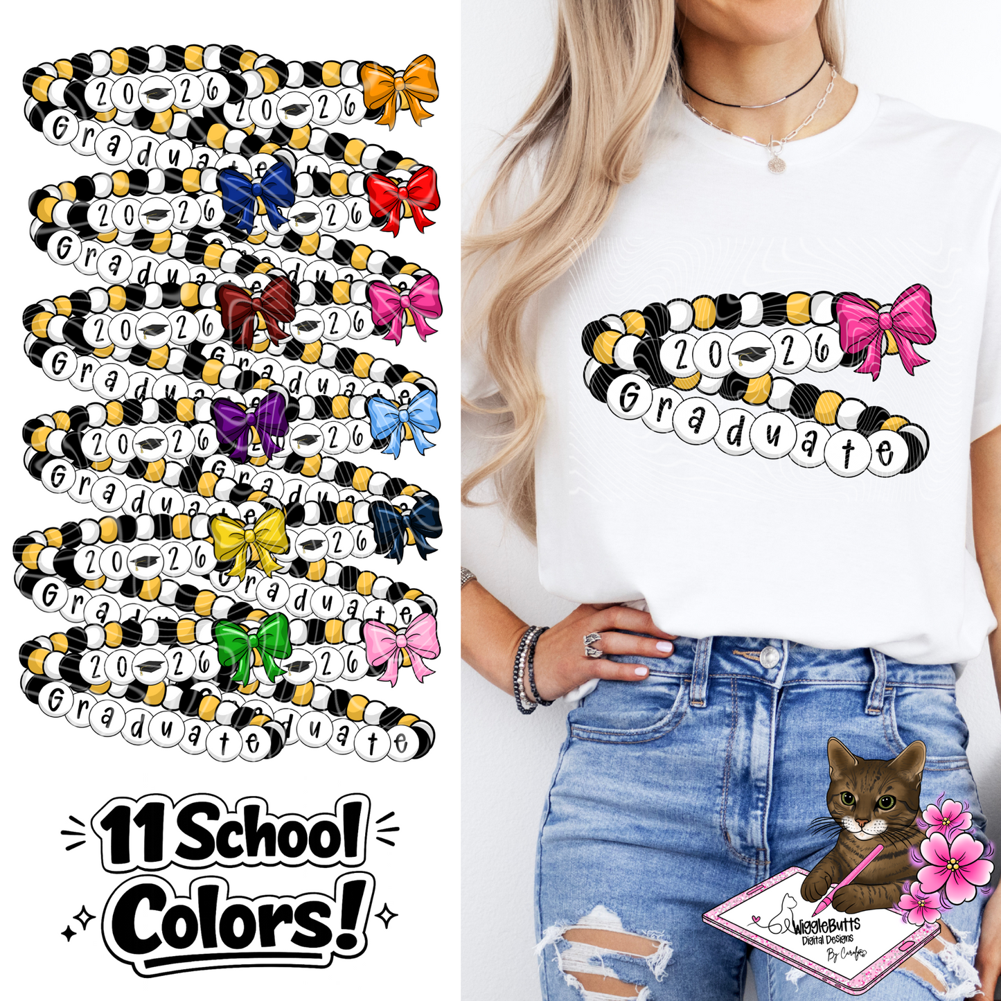 2026 Graduate Graduation Friendship Bracelet 12 Piece Design Bundle