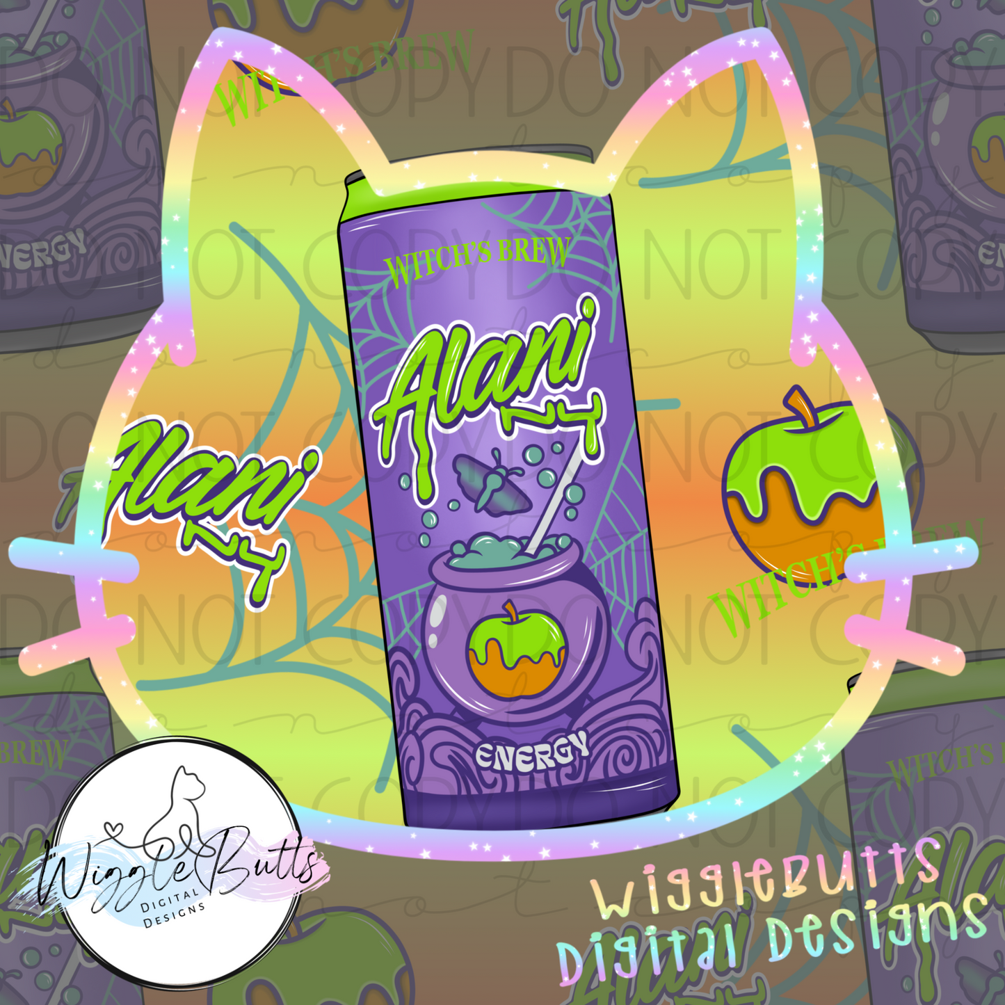 Energy Drink Witch Brew Seamless File