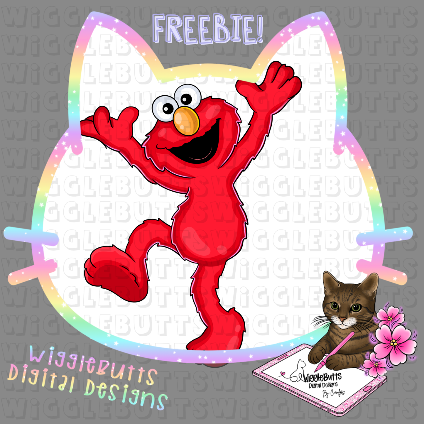 Old School Retro Red Puppet ClipArt Piece