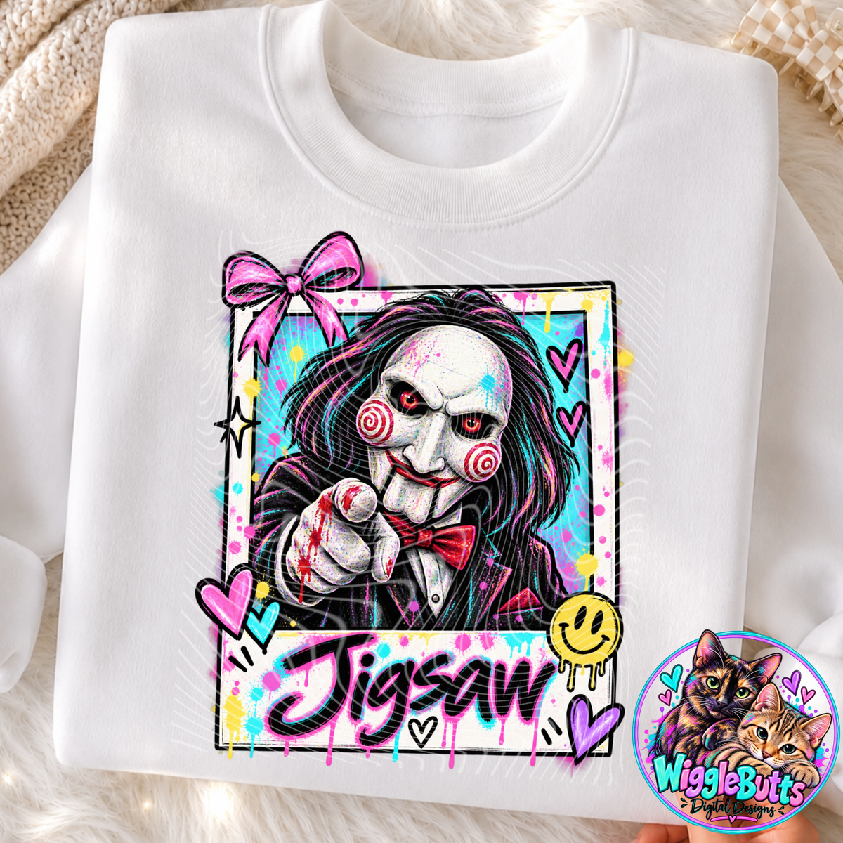 Horror Character Polaroid PNG Design