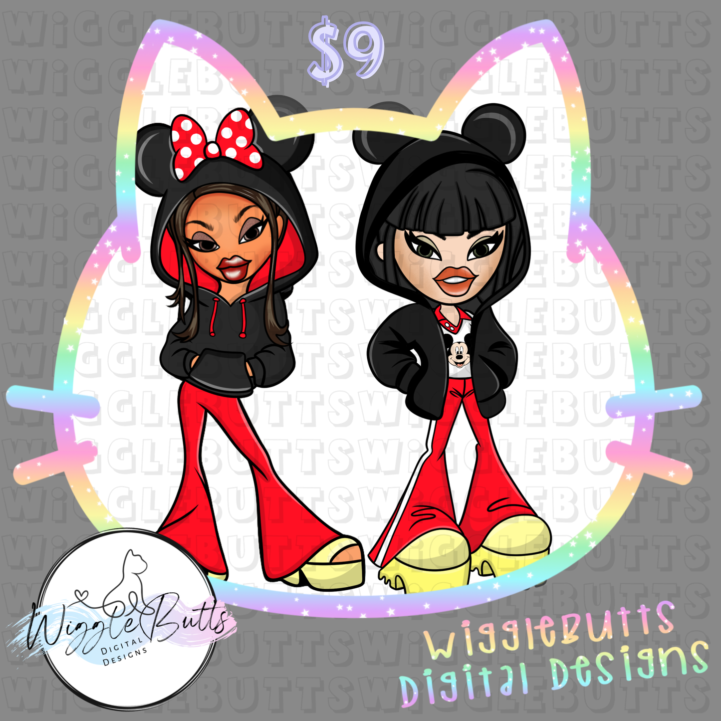 Bratty Girls Mouse and Friends ClipArt Bundle