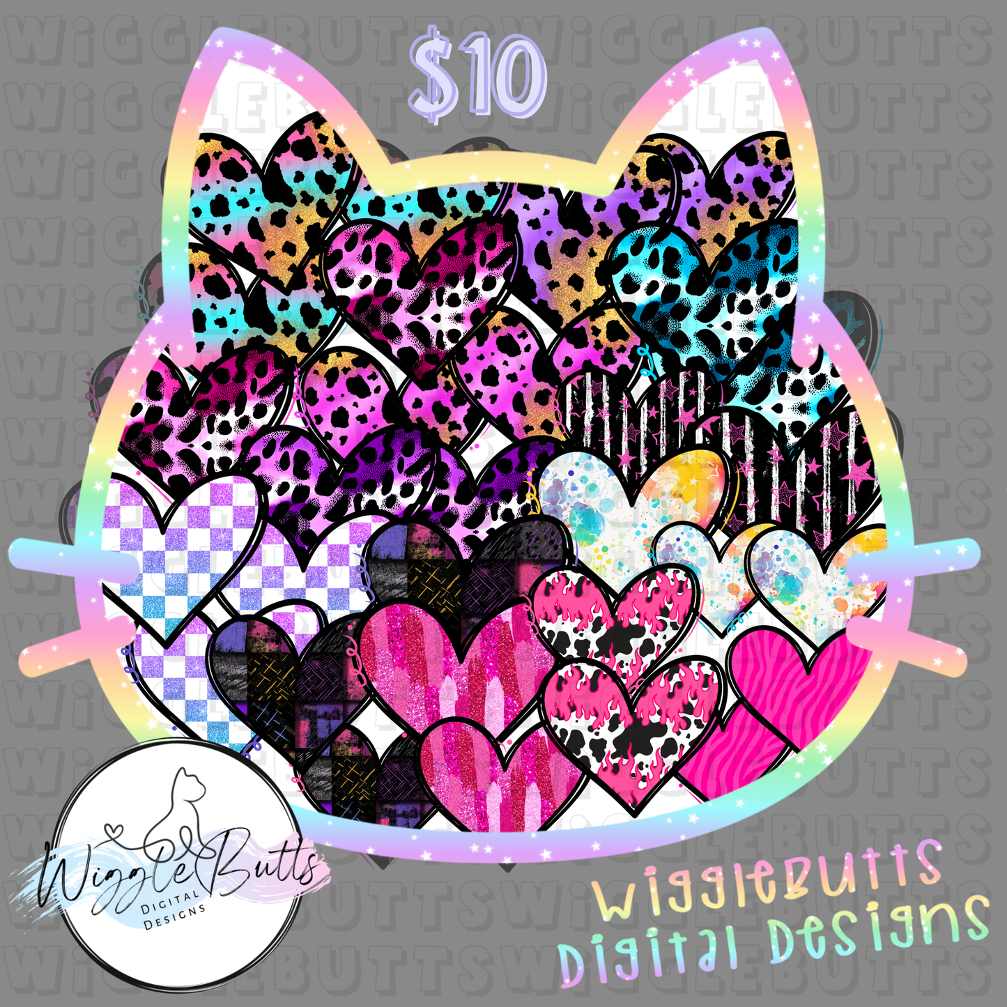 Doodle Filled Hearts Valentine's Day ClipArt Bundle