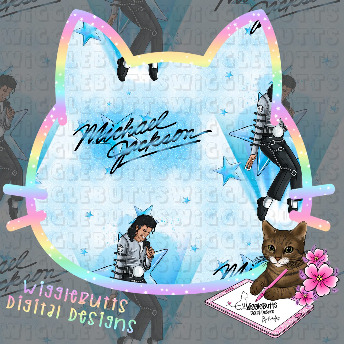 Pop Star Blue Seamless File