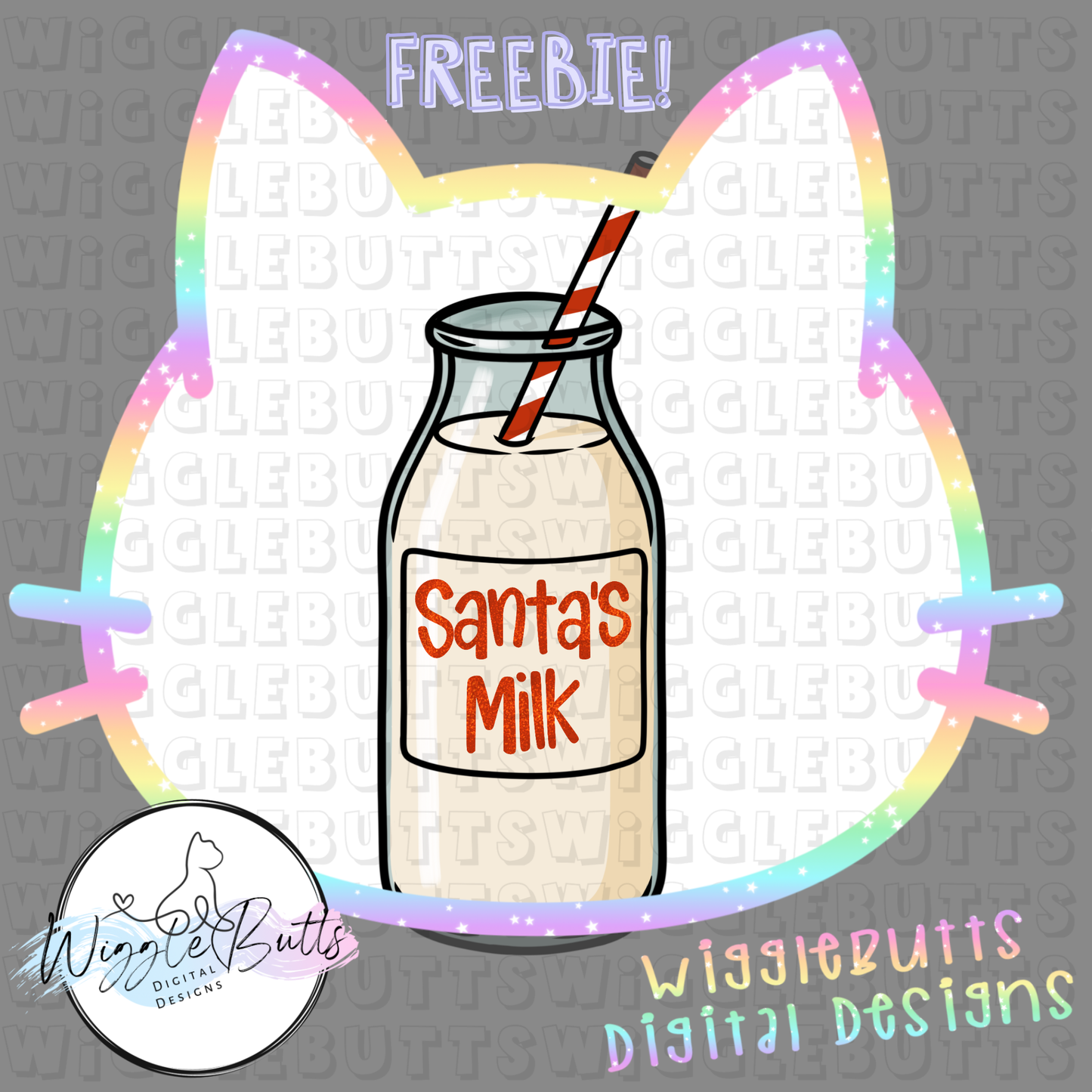 Santa's Milk ClipArt Piece