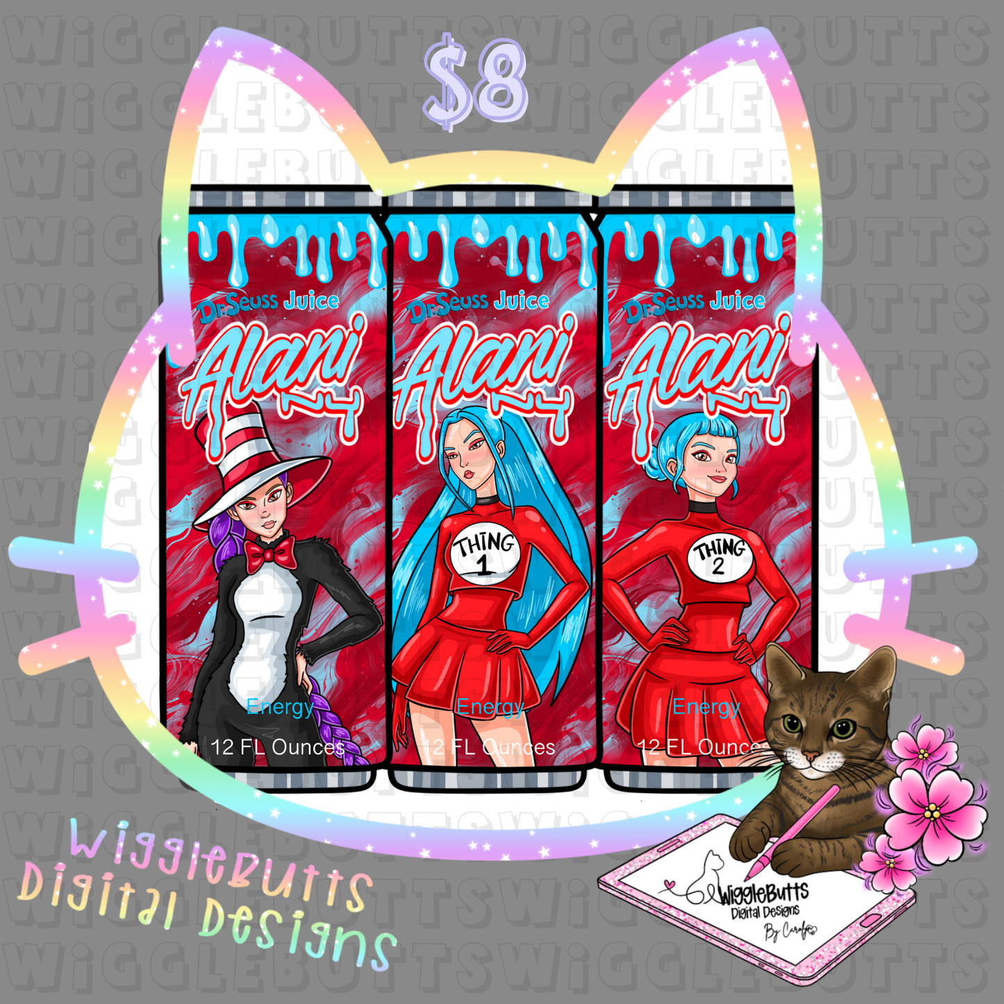 Anime Book Reading Energy Drink ClipArt Bundle