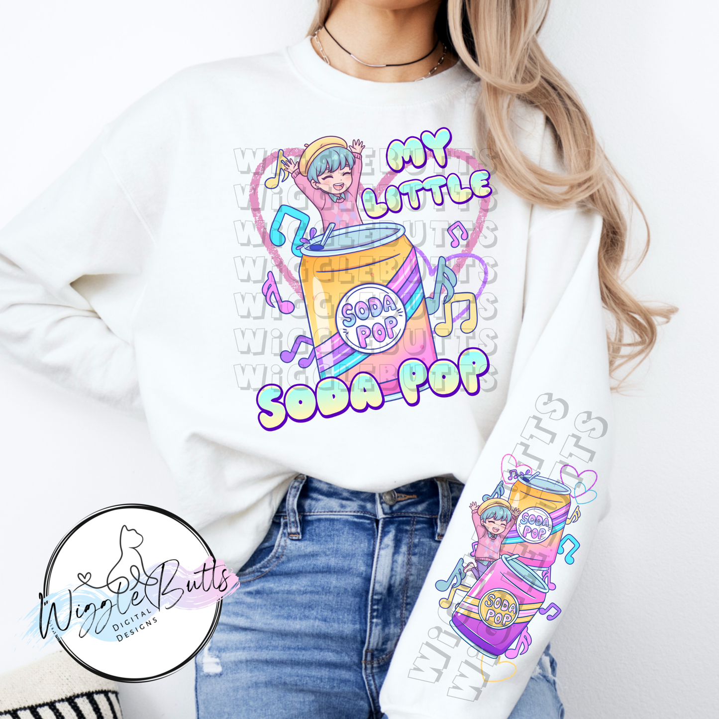 Anime Soda Pop PNG Design and Matching PNG Sleeve Design