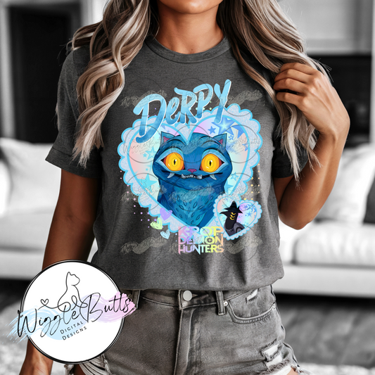 Hunter Girls Soda Boys Blue Cat PNG Design