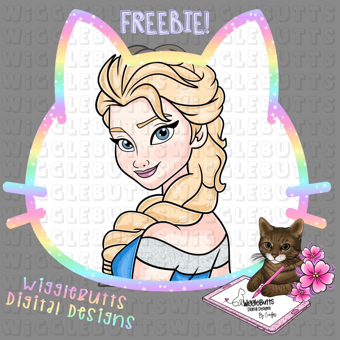 Ice Princess Blonde Hair ClipArt Piece