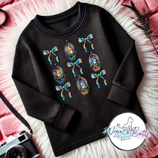 Blue Dog Puppies Croquette PNG Design