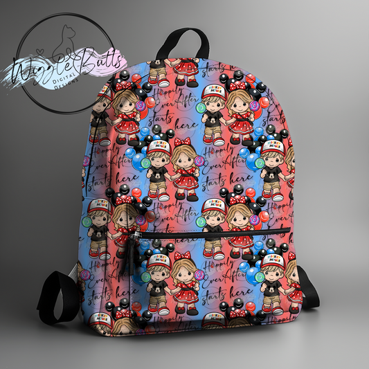 Precious Children Mouse and Friends Blue and Red Seamless File