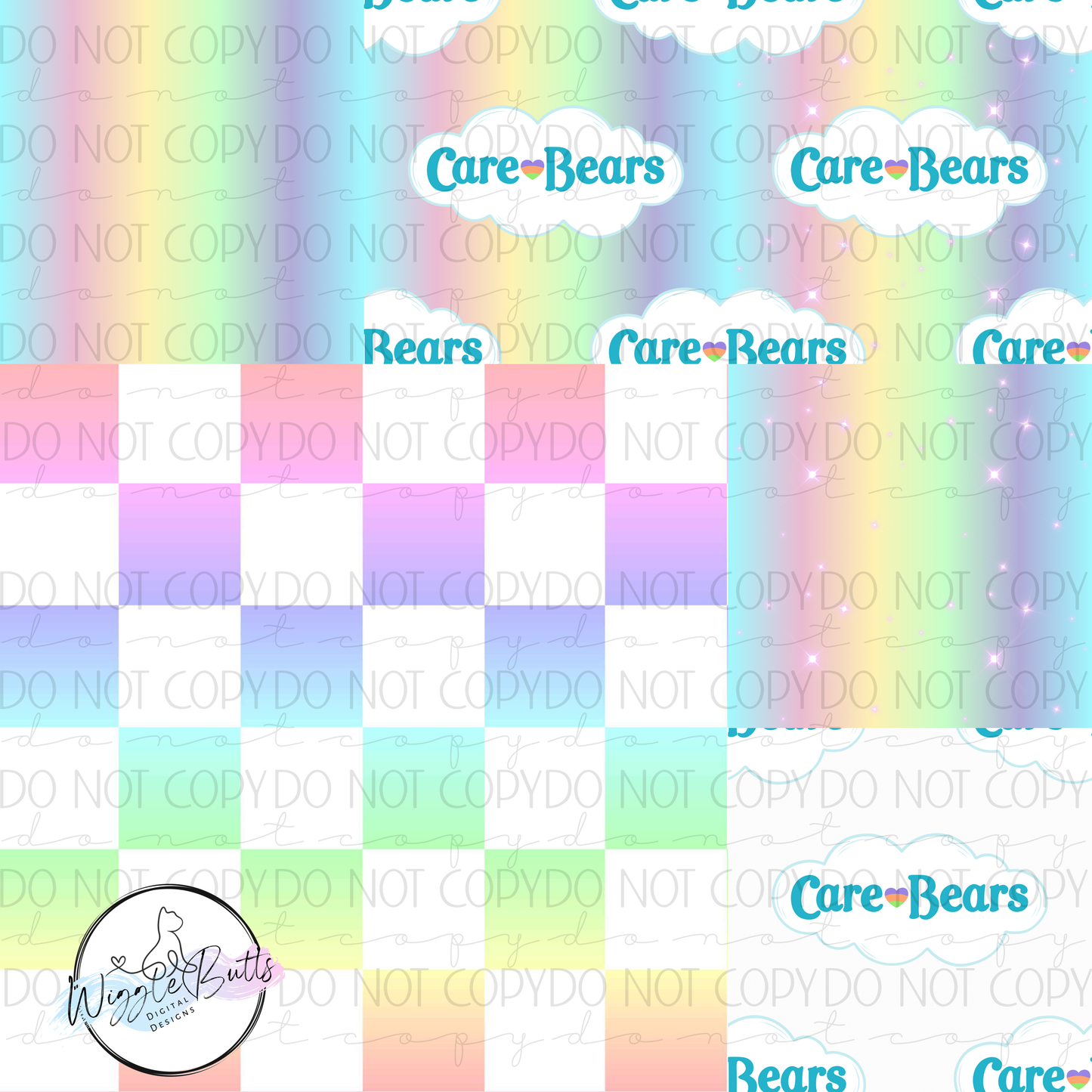 Rainbow 90s Bears Mashup Meowgical Motif Set