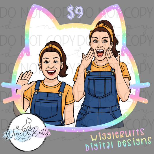 Overalls Bubblegum Girl Orange Halloween ClipArt Bundle