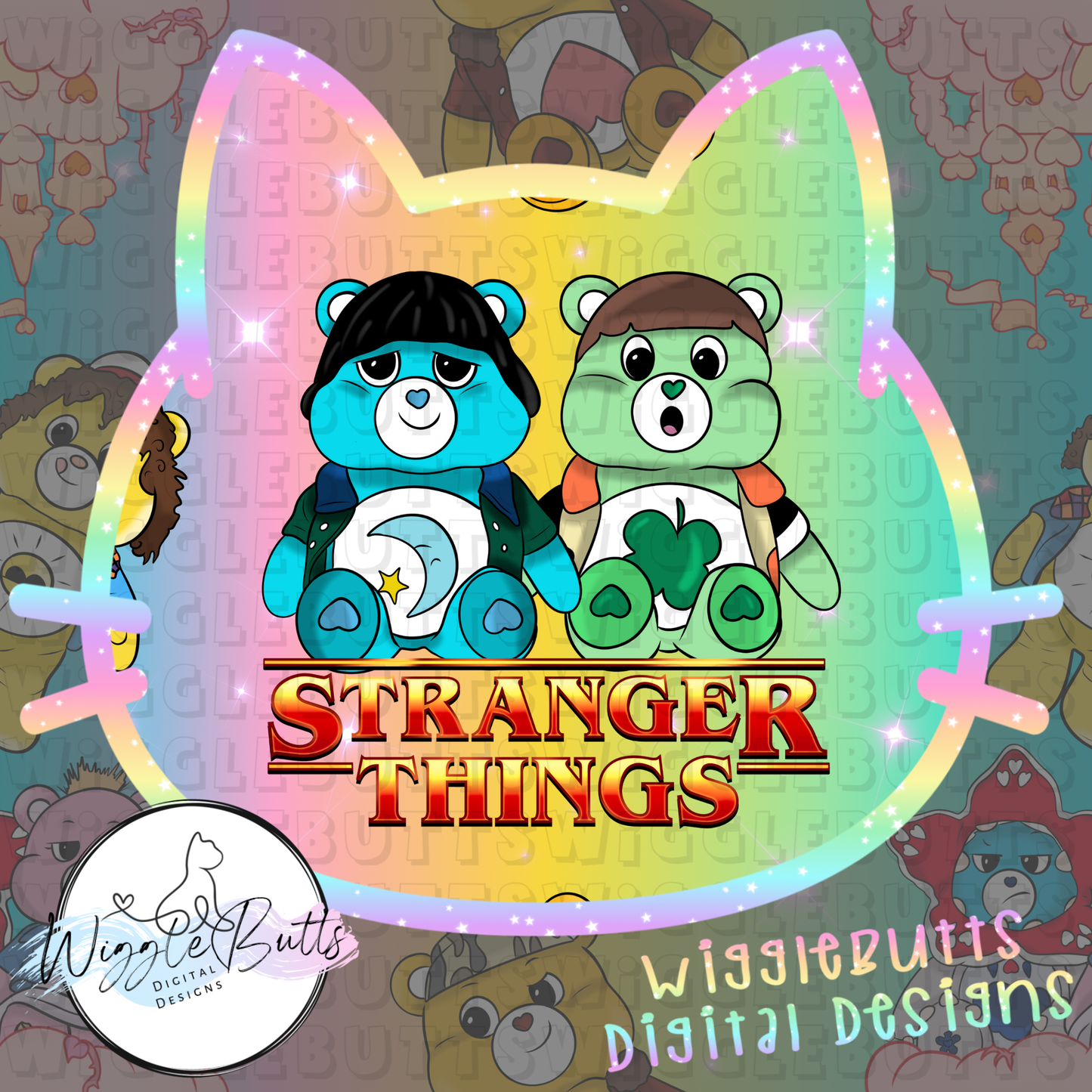 ST Strange 90s Retro Bears Seamless File