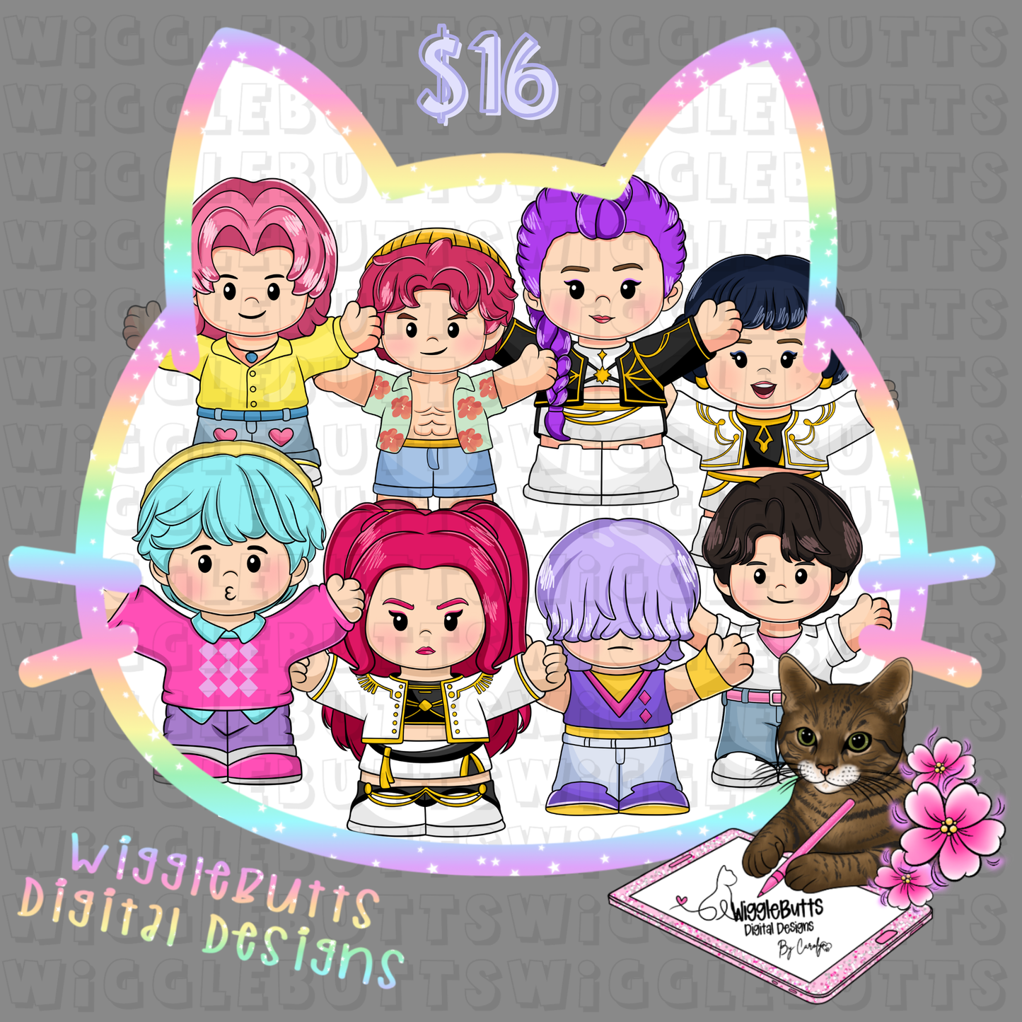 Anime Soda Boys Hunter Girls Little Ones ClipArt Bundle