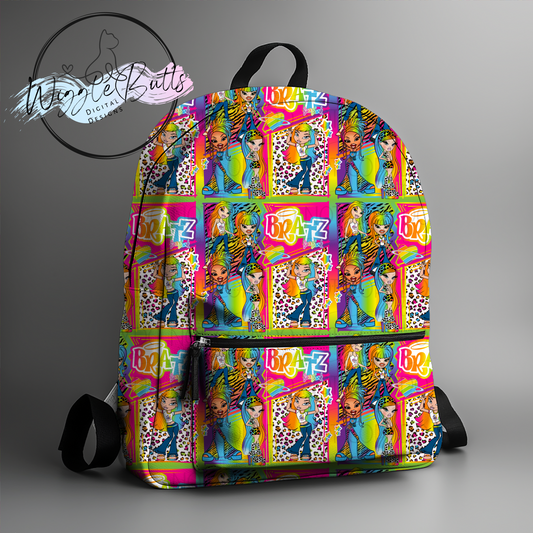 Bratty Girls 90s Rainbow Style Collage Seamless File Rainbow