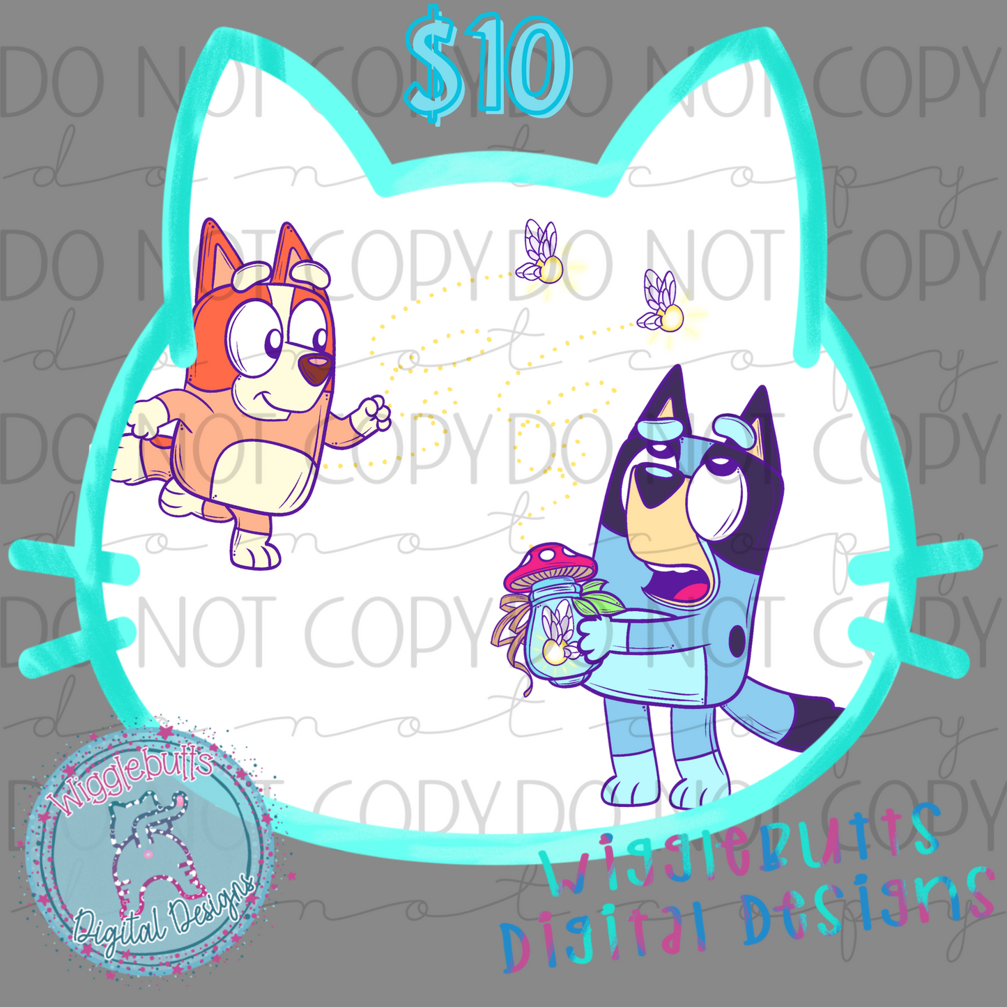 Dogs Puppy Chasing Fireflies ClipArt Bundle