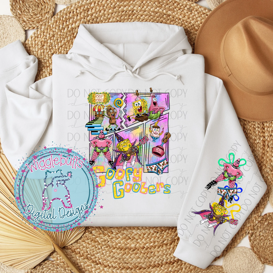 Yellow Sponge Goofy Goober 2 Piece PNG Design and Matching Sleeve Design