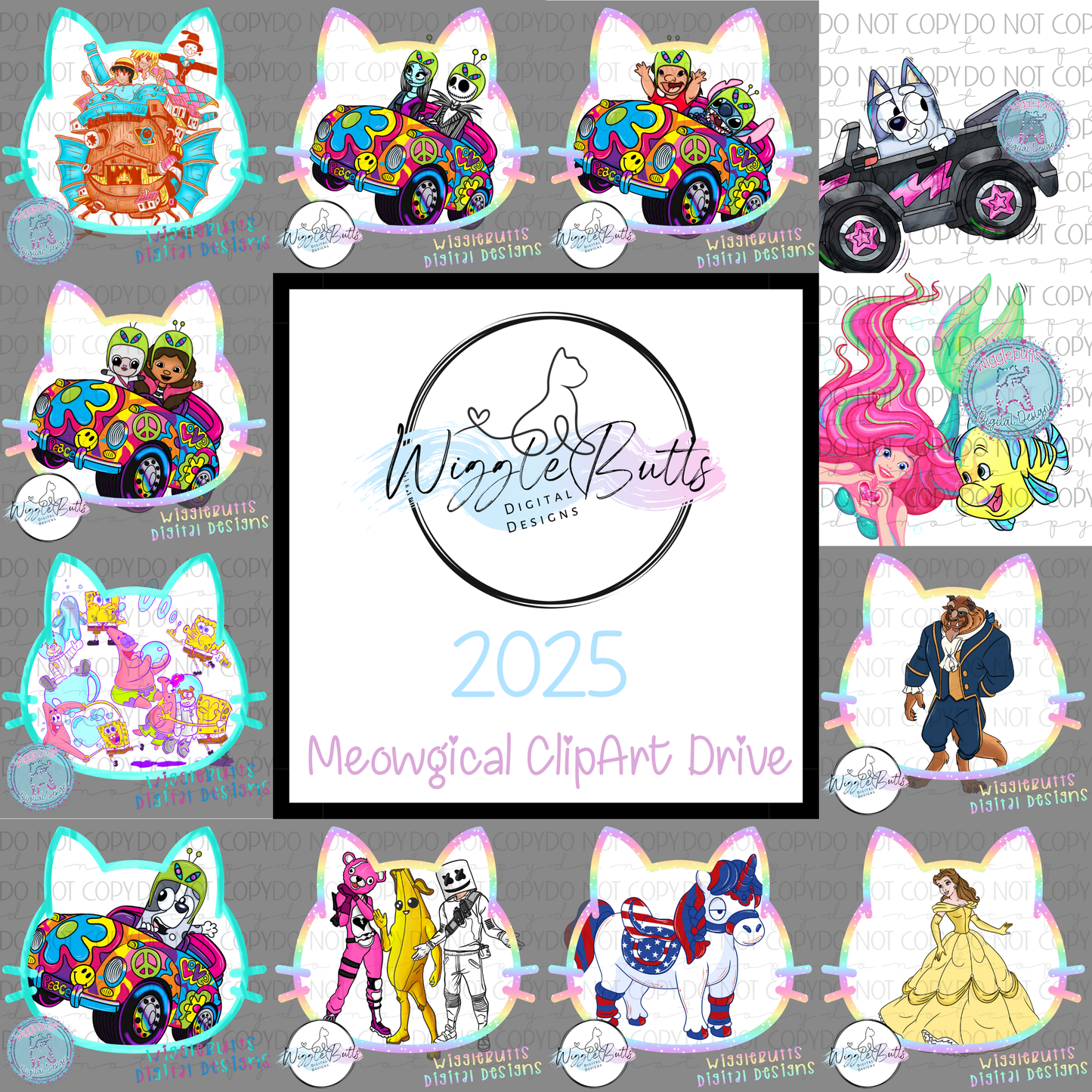 2025 Yearly Meowgical ClipArt Drive