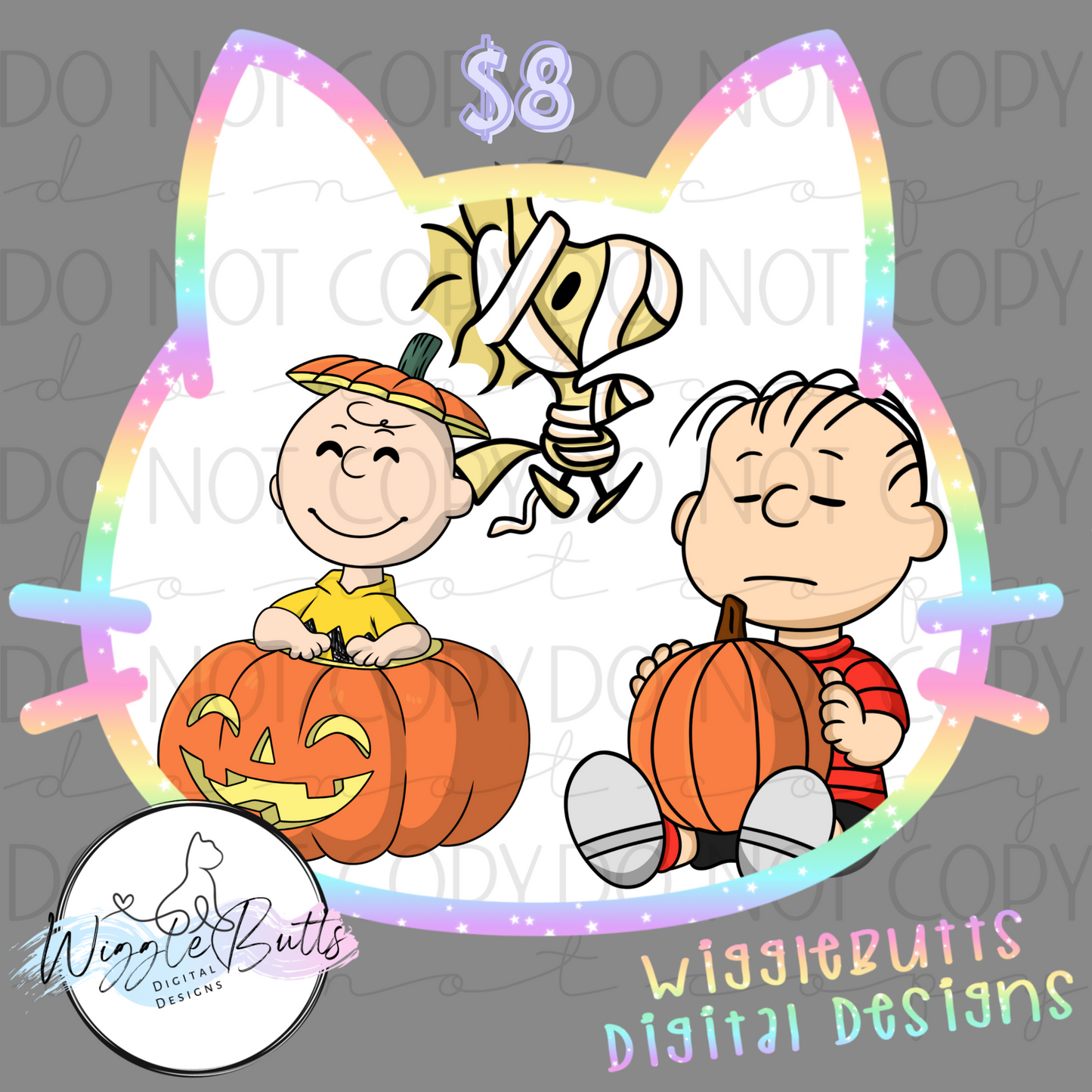 Old School Peanut Kids Halloween ClipArt Bundle