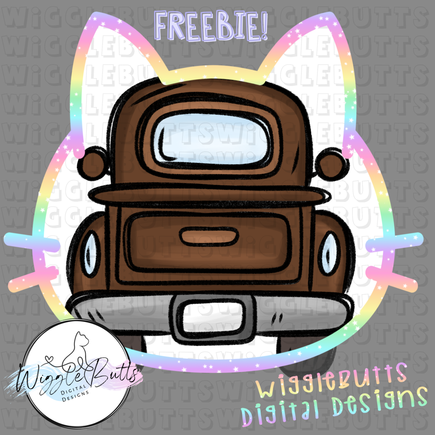 Retro Old time Fall car ClipArt Piece