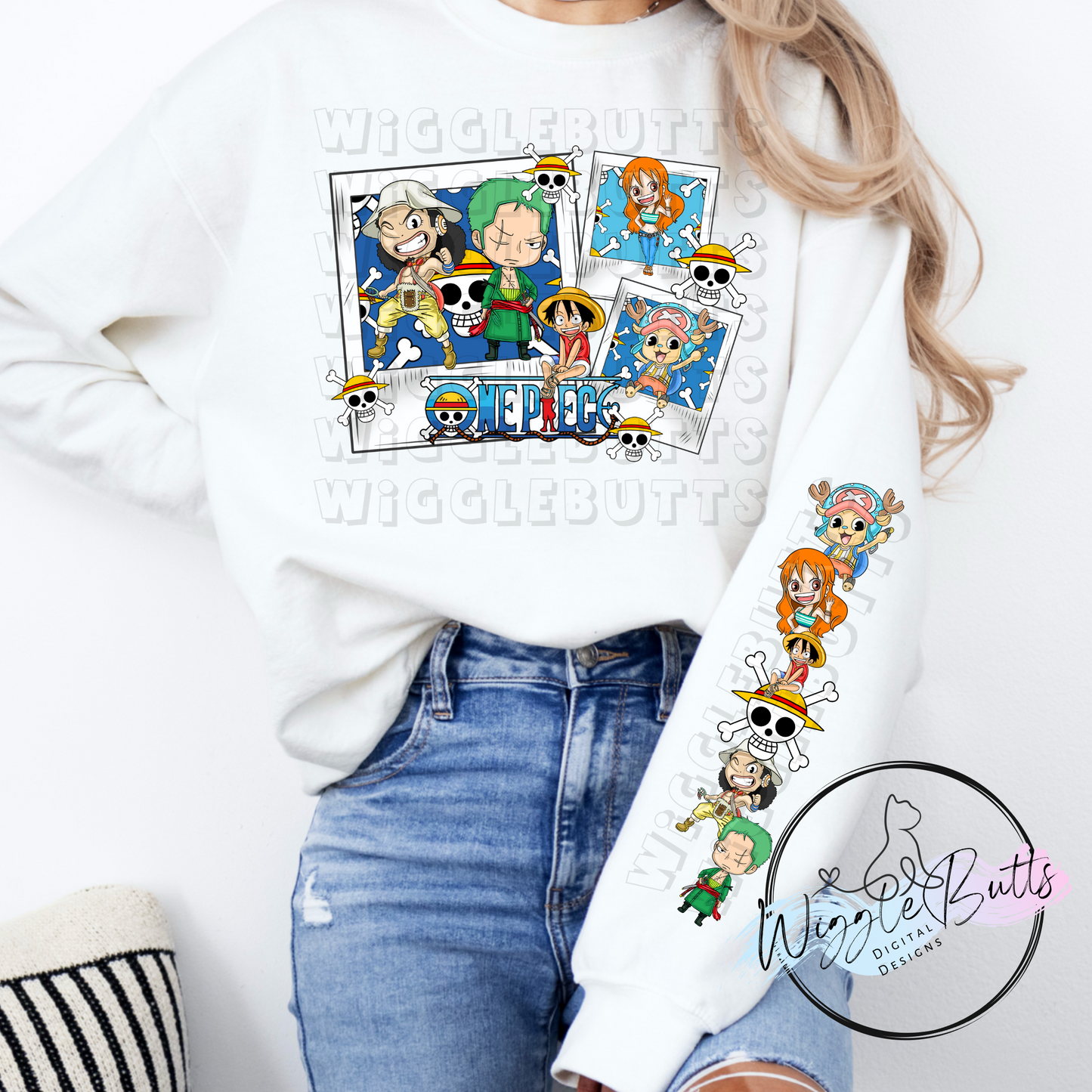 Anime Piece PNG Design and Matching PNG Sleeve Design