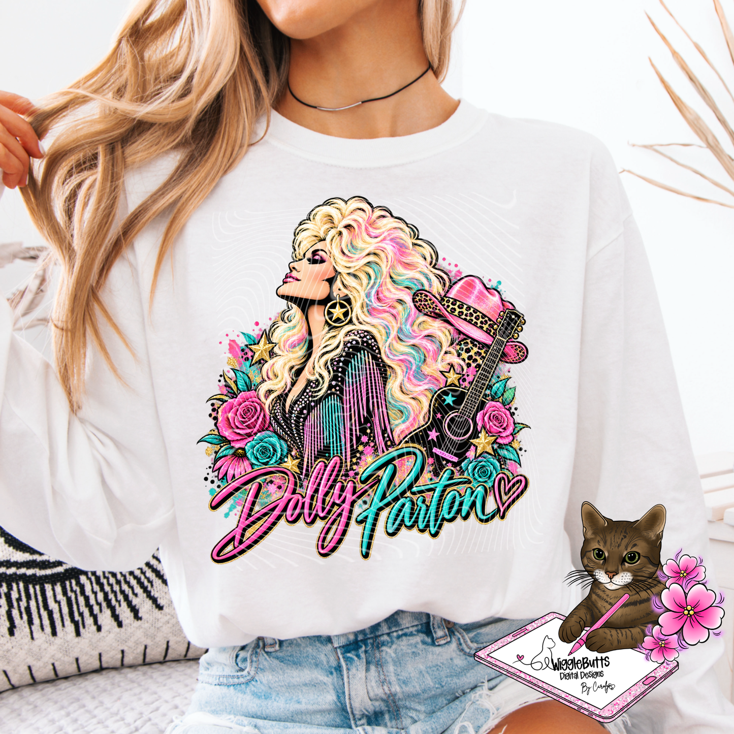 Country Music Singer PNG Design