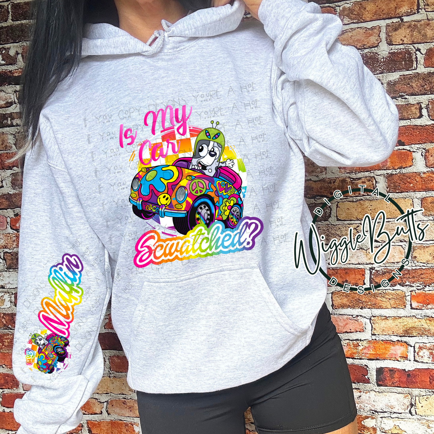 Dog Puppy LF Alien Car Scwatched