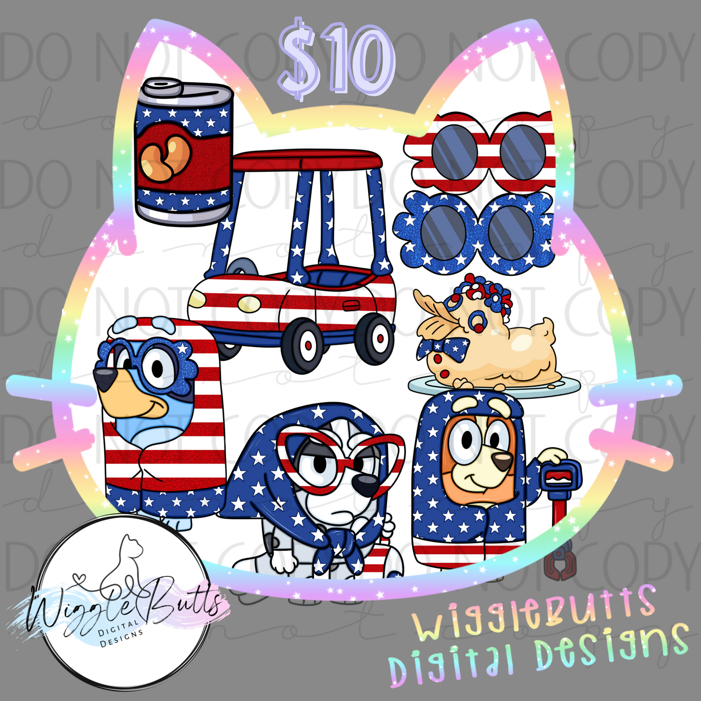 Dogs Puppy 4th of July ClipArt Bundle