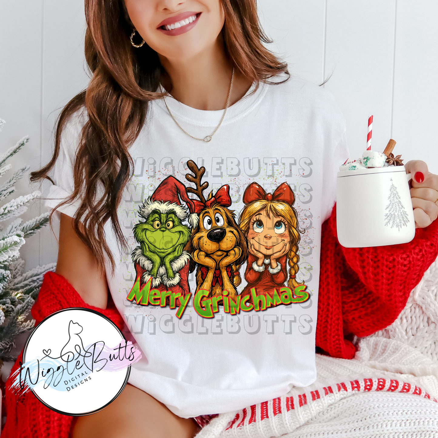 Green Guy and Friends Christmas PNG Design