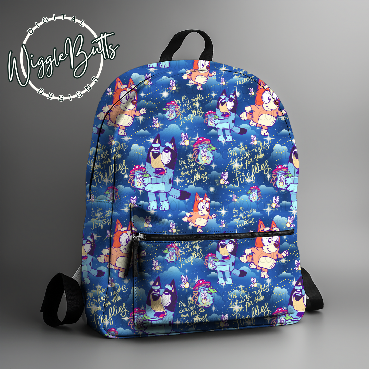 Dogs Puppy Chasing Fireflies Seamless