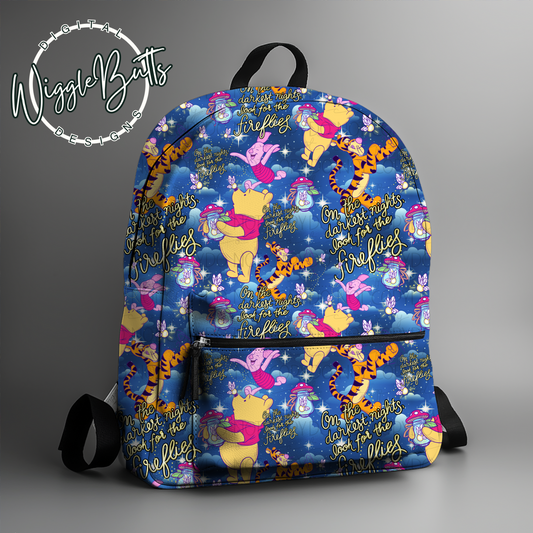 Bear Chasing Fireflies Seamless