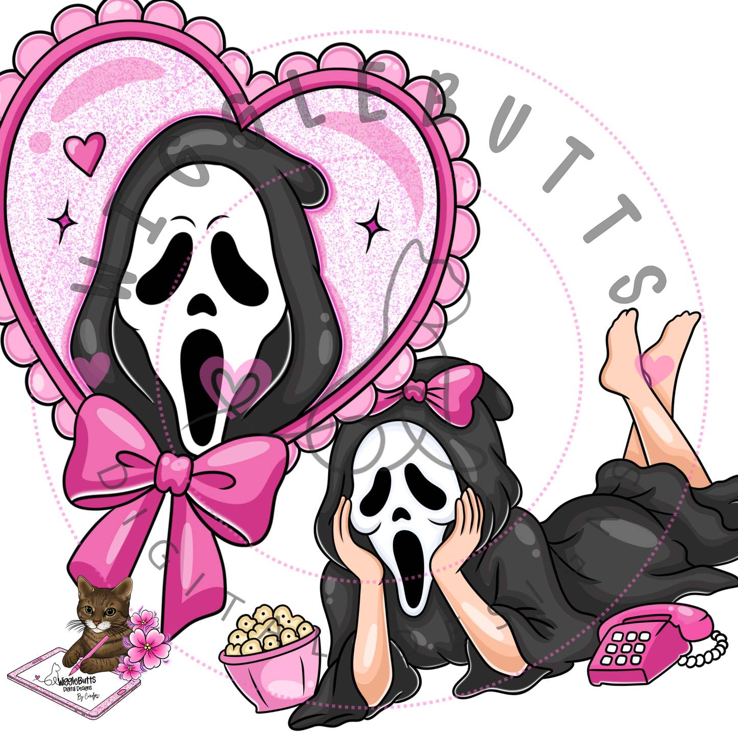 Halloween Ghost Horror Pink Girly ClipArt Bundle